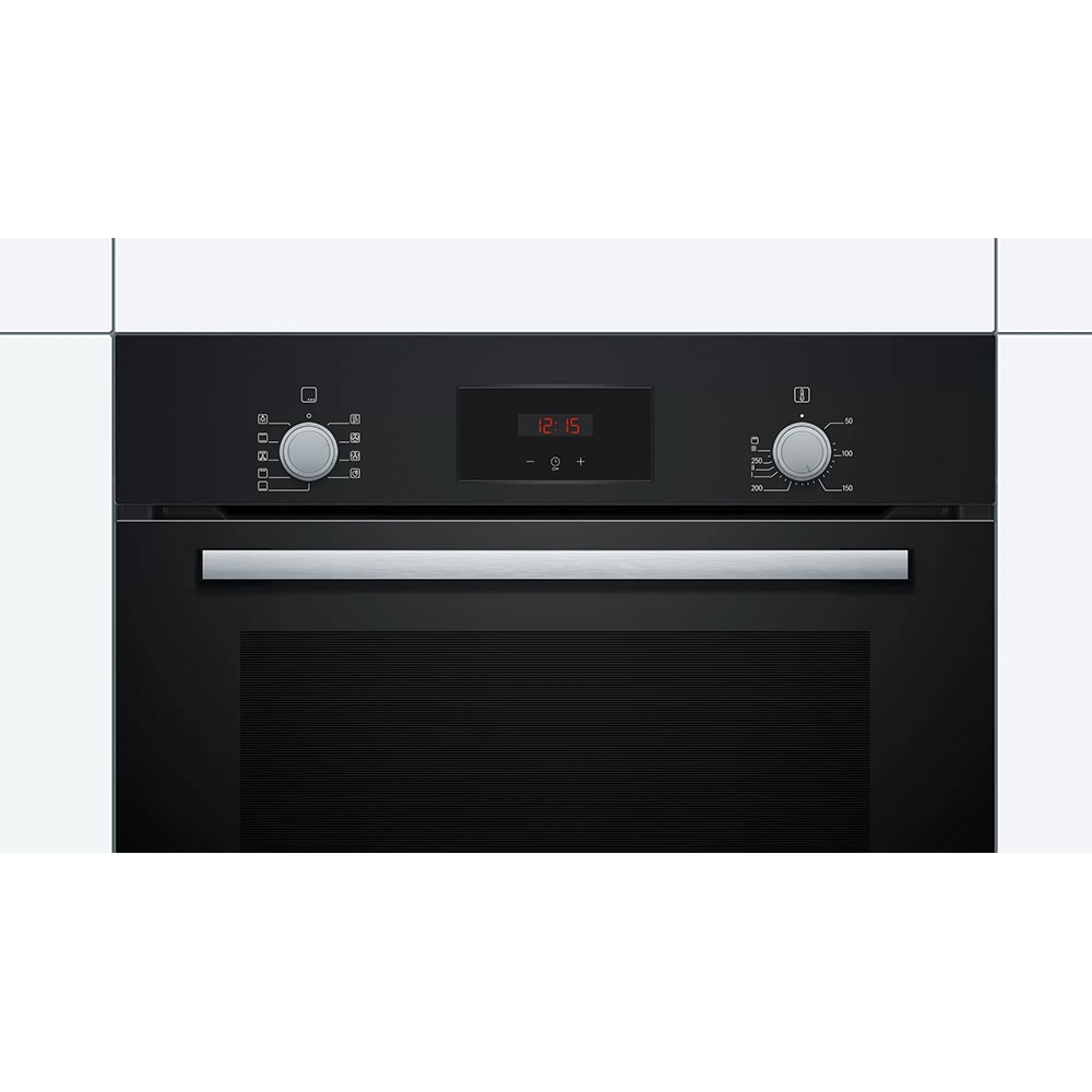 Cuptor incorporabil multifunctional BOSCH HBF134EB1, Electric, Autocuratare EcoClean Direct, 66 l, Clasa A, negru