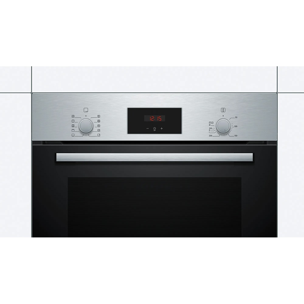Cuptor incorporabil BOSCH HBF154BS0, Electric, Autocuratare EcoClean, 66 l, Clasa A, inox