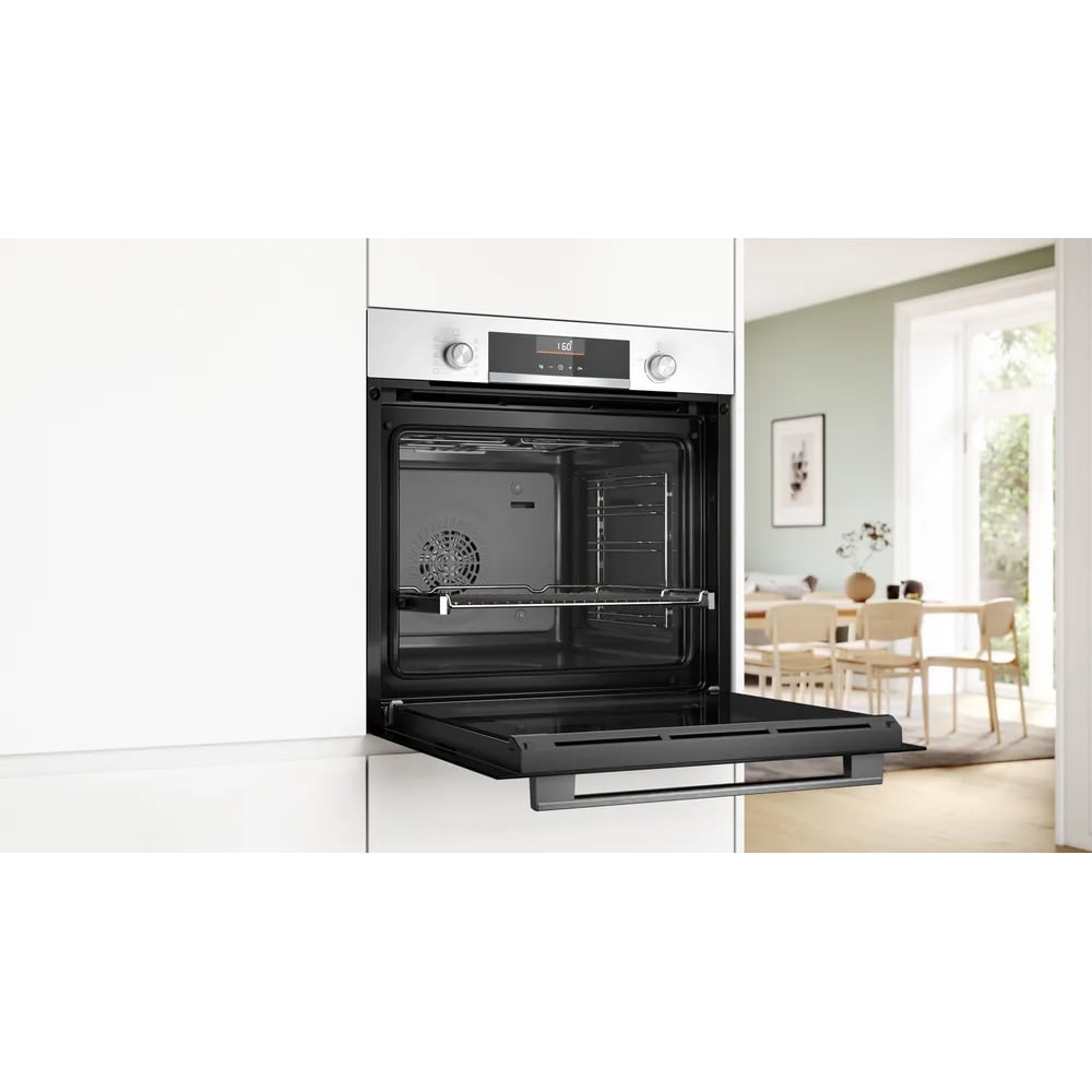 Cuptor incorporabil BOSCH HBG536EW3, Electric, Autocuratare EcoClean, 71 l, Clasa A+, alb