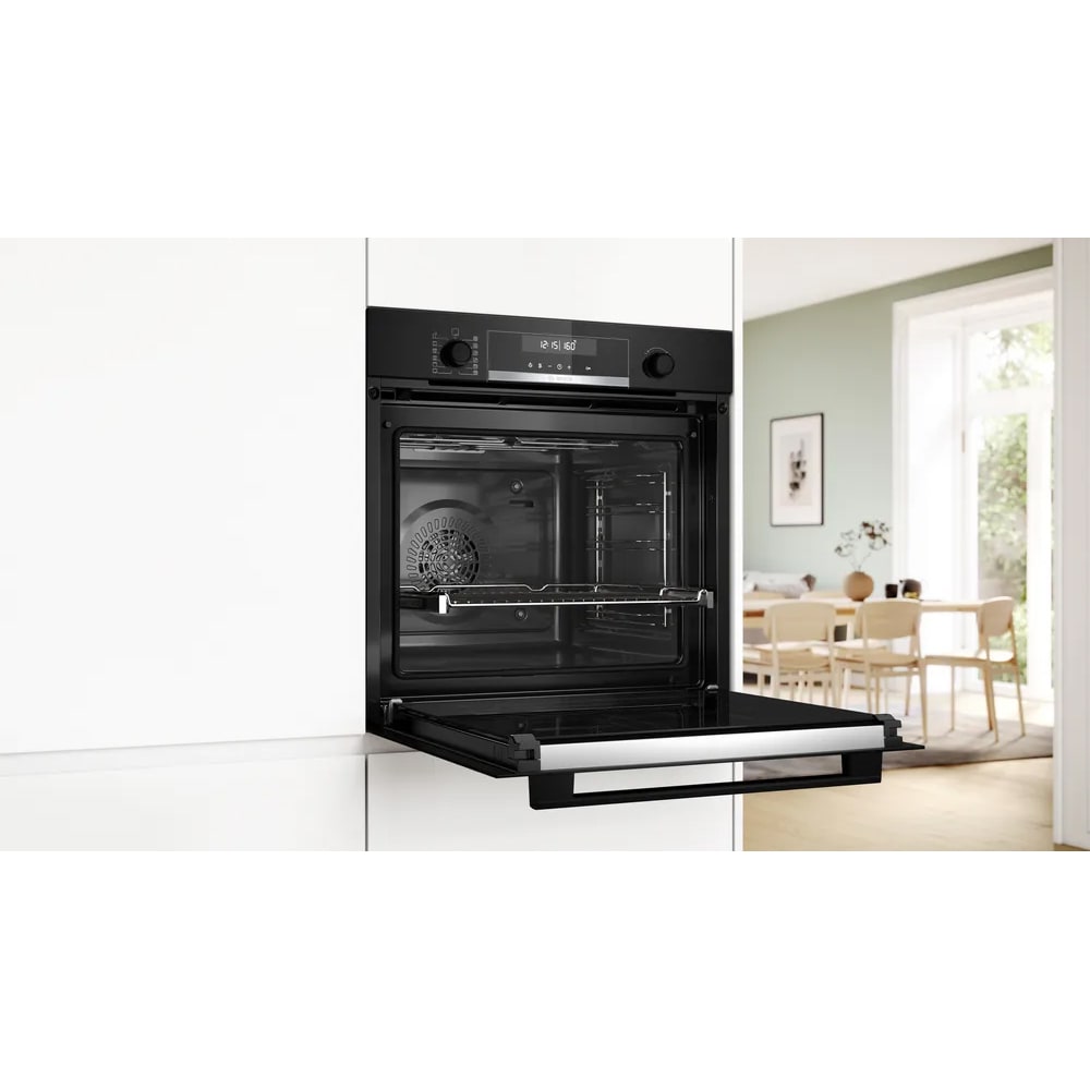 Cuptor incorporabil BOSCH HBG578EB7, Electric, Autocuratare pirolitica, 71 l, Clasa A+, Wi-Fi, negru
