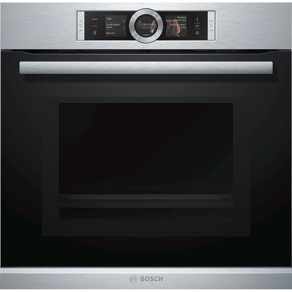 Cuptor incorporabil combi cu microunde BOSCH HNG6764S1X, Gatire cu abur, Autocuratare Pirolitica, 67 l, inox