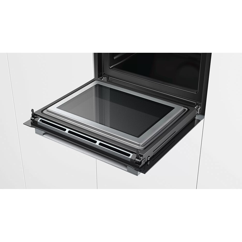 Cuptor incorporabil combi cu microunde BOSCH HNG6764S1X, Gatire cu abur, Autocuratare Pirolitica, 67 l, inox