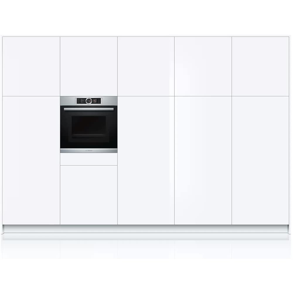 Cuptor incorporabil combi cu microunde BOSCH HNG6764S1X, Gatire cu abur, Autocuratare Pirolitica, 67 l, inox