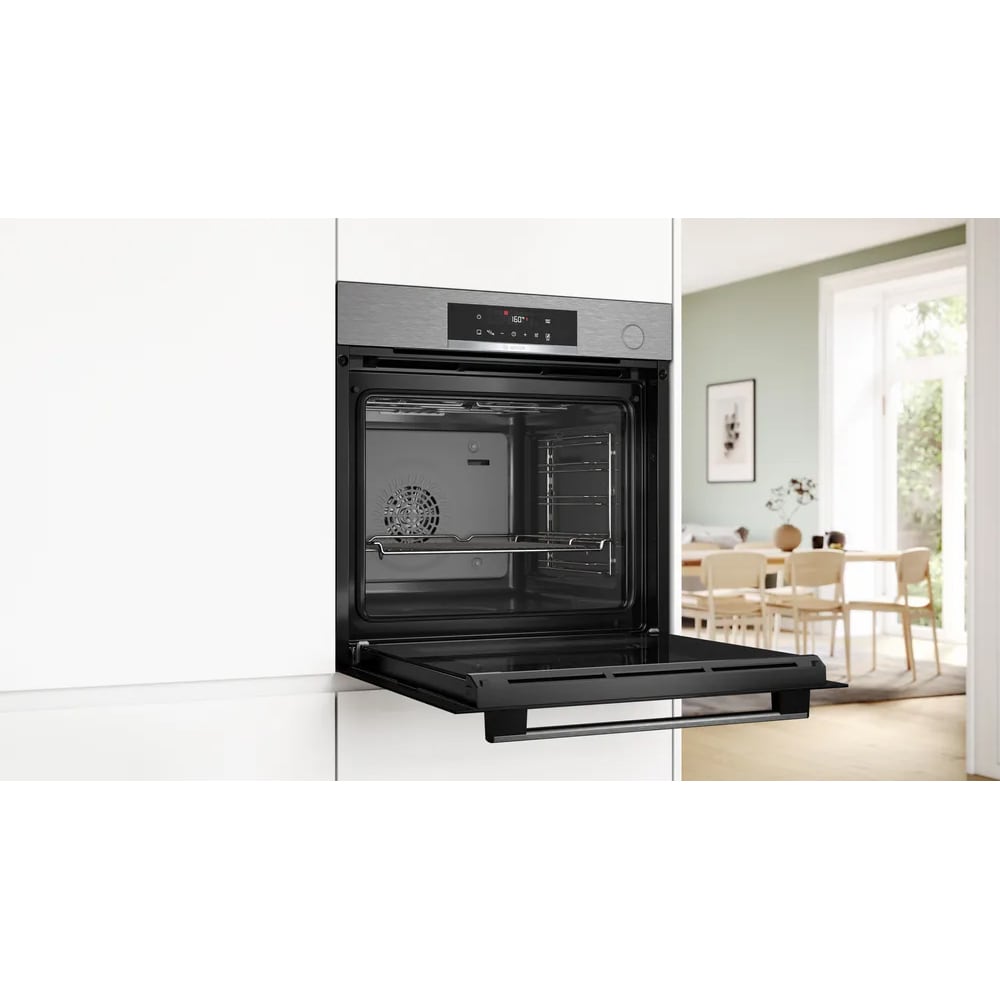 Cuptor incorporabil BOSCH HRG532BS3, Electric, Gatire cu abur, Autocuratare EcoClean, 71 l, Clasa A+, inox