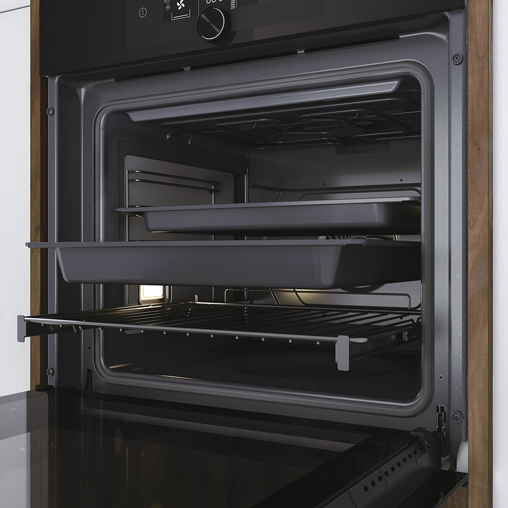 Cuptor incoporabil HAIER HWO60SM5F5BH, Electric, Autocuratare catalitica, 70 l, Clasa A+, Wi-Fi, negru