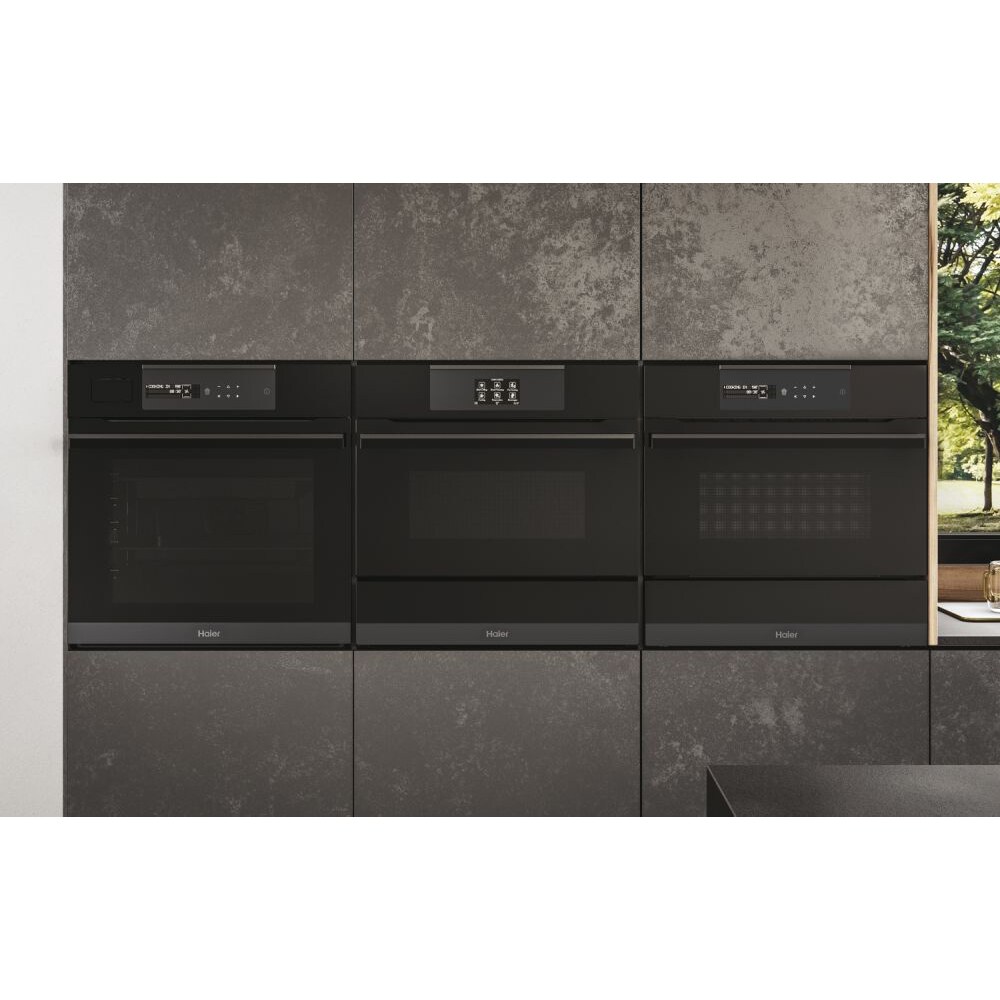 Cuptor incorporabil HAIER HWO60SM6B5BH, Electric, Autocuratare hidrolitica si catalitica, 70 l, Clasa A+, Wi-Fi, negru