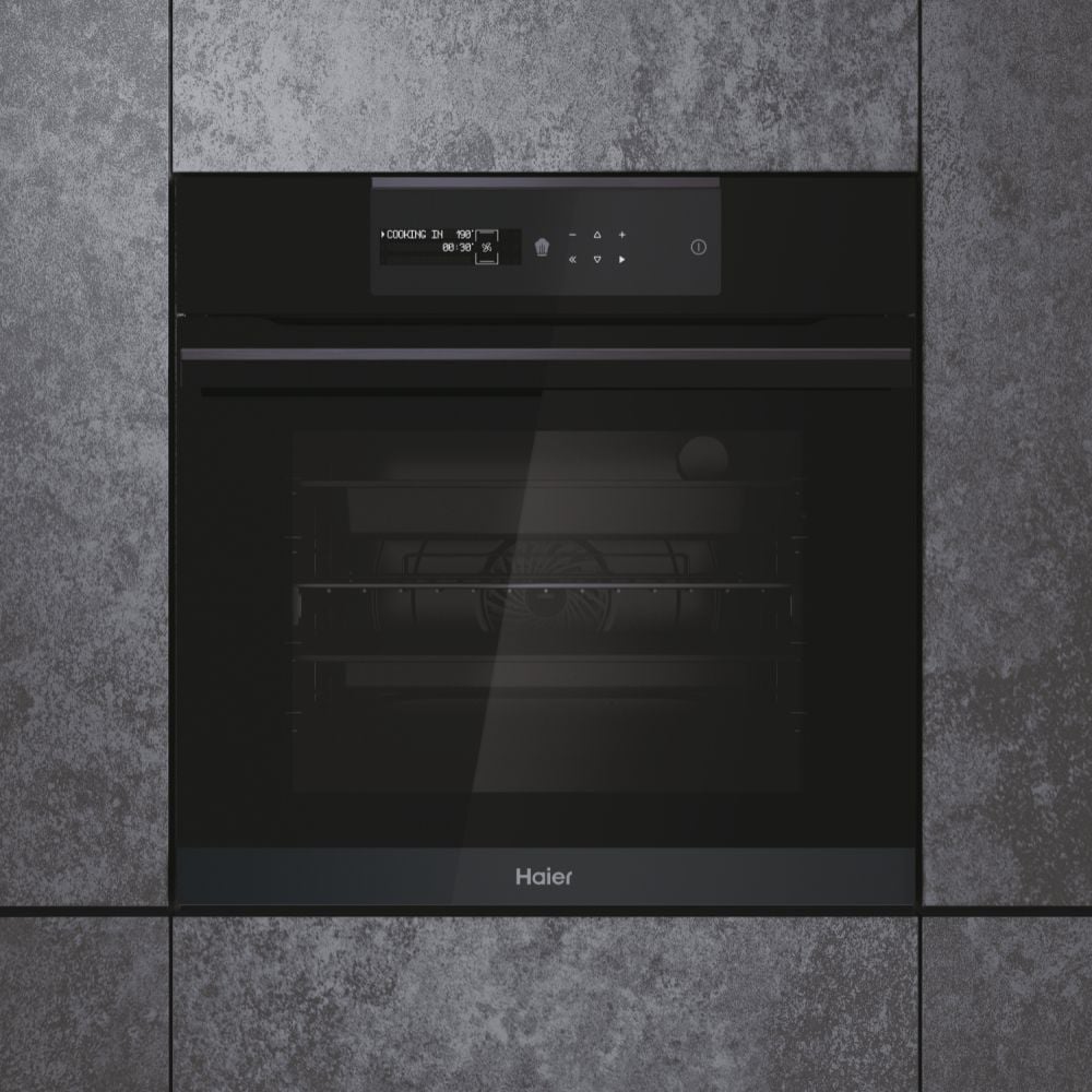 Cuptor incorporabil HAIER HWO60SM6B5BH, Electric, Autocuratare hidrolitica si catalitica, 70 l, Clasa A+, Wi-Fi, negru