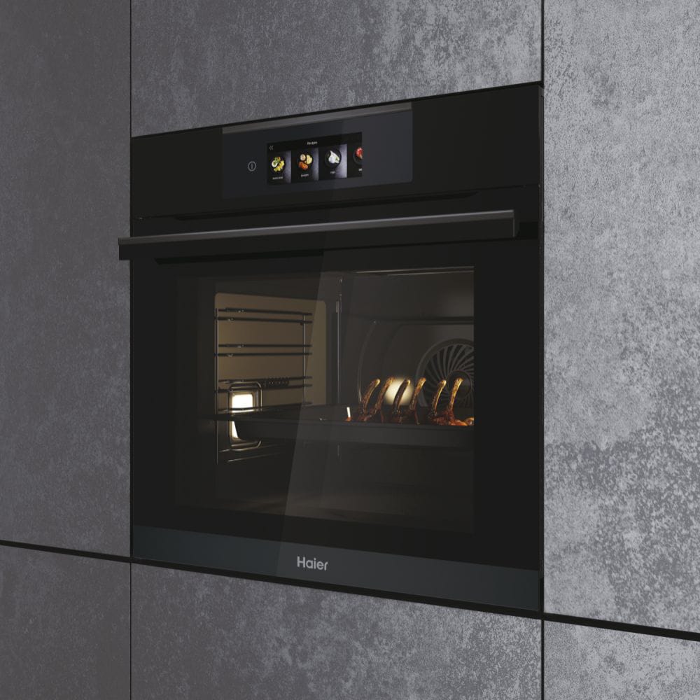 Cuptor incorporabil HAIER HWO60SM6T5BH, Electric, Autocuratare hidrolitica si catalitica, 70 l, Clasa A+, Wi-Fi, negru