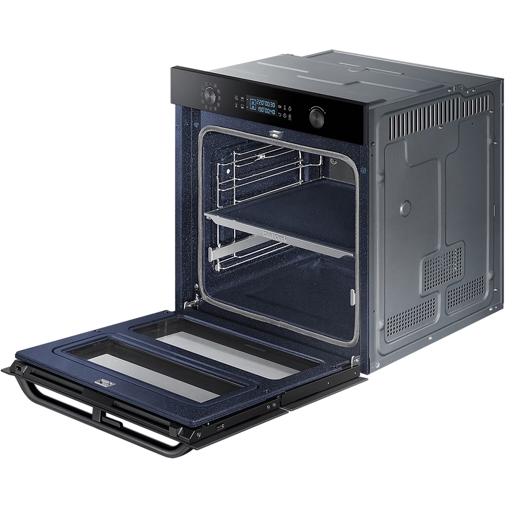 Cuptor incorporabil SAMSUNG Dual Cook Flex NV75R5641RB/OL, Electric, Autocuratare catalitica, 75 l, Clasa A+, Grill, negru