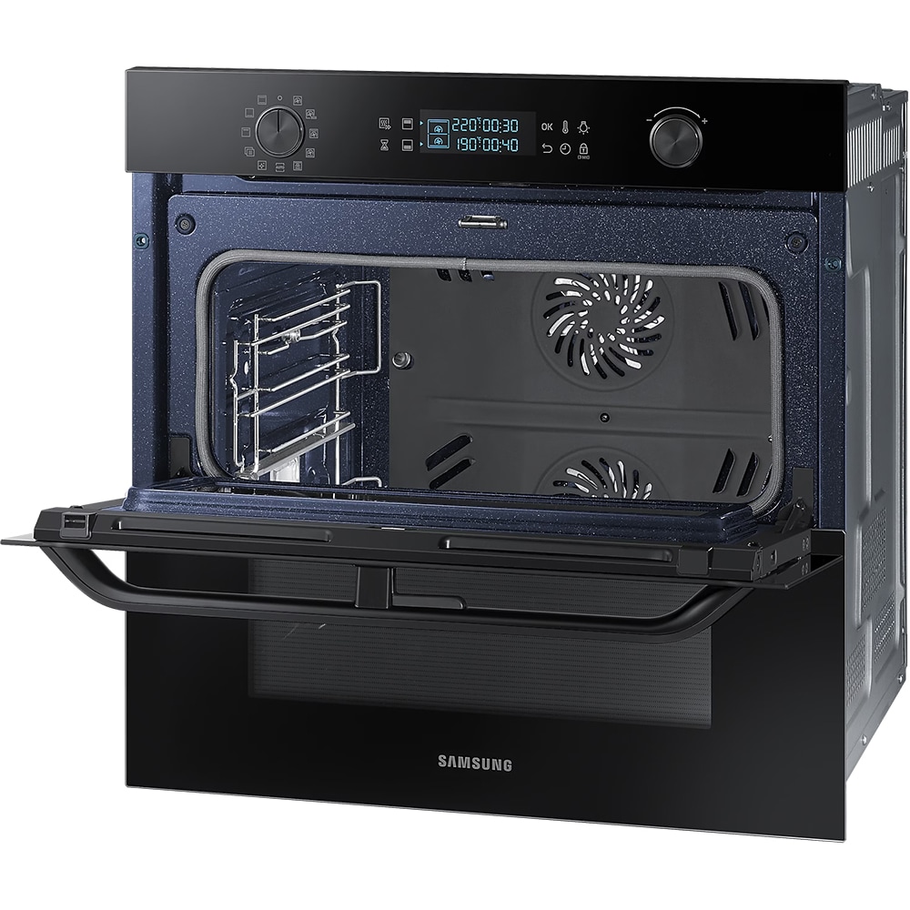 Cuptor incorporabil SAMSUNG Dual Cook Flex NV75R5641RB/OL, Electric, Autocuratare catalitica, 75 l, Clasa A+, Grill, negru