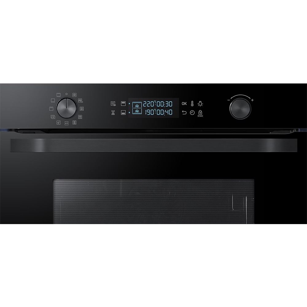 Cuptor incorporabil SAMSUNG Dual Cook Flex NV75R5641RB/OL, Electric, Autocuratare catalitica, 75 l, Clasa A+, Grill, negru