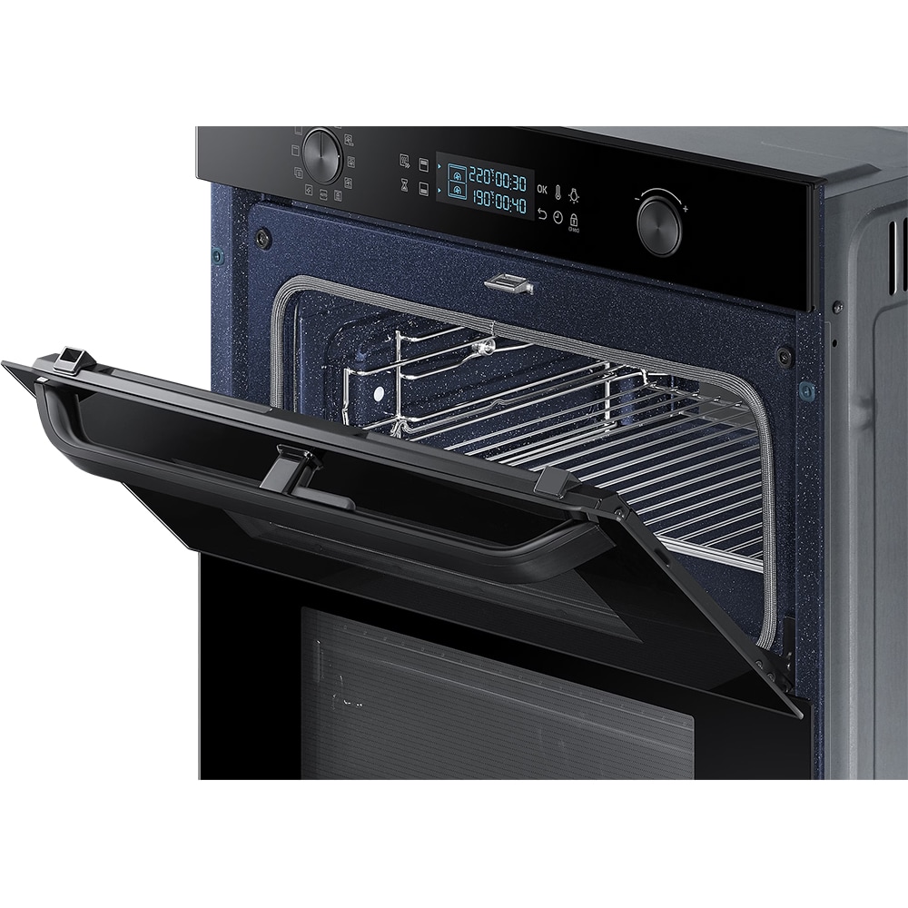 Cuptor incorporabil SAMSUNG Dual Cook Flex NV75R5641RB/OL, Electric, Autocuratare catalitica, 75 l, Clasa A+, Grill, negru