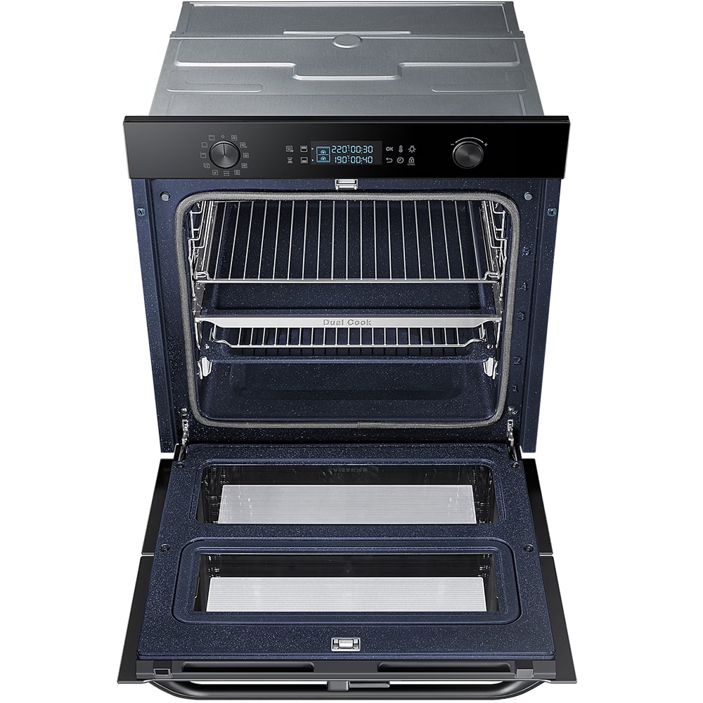 Cuptor incorporabil SAMSUNG Dual Cook Flex NV75R5641RB/OL, Electric, Autocuratare catalitica, 75 l, Clasa A+, Grill, negru