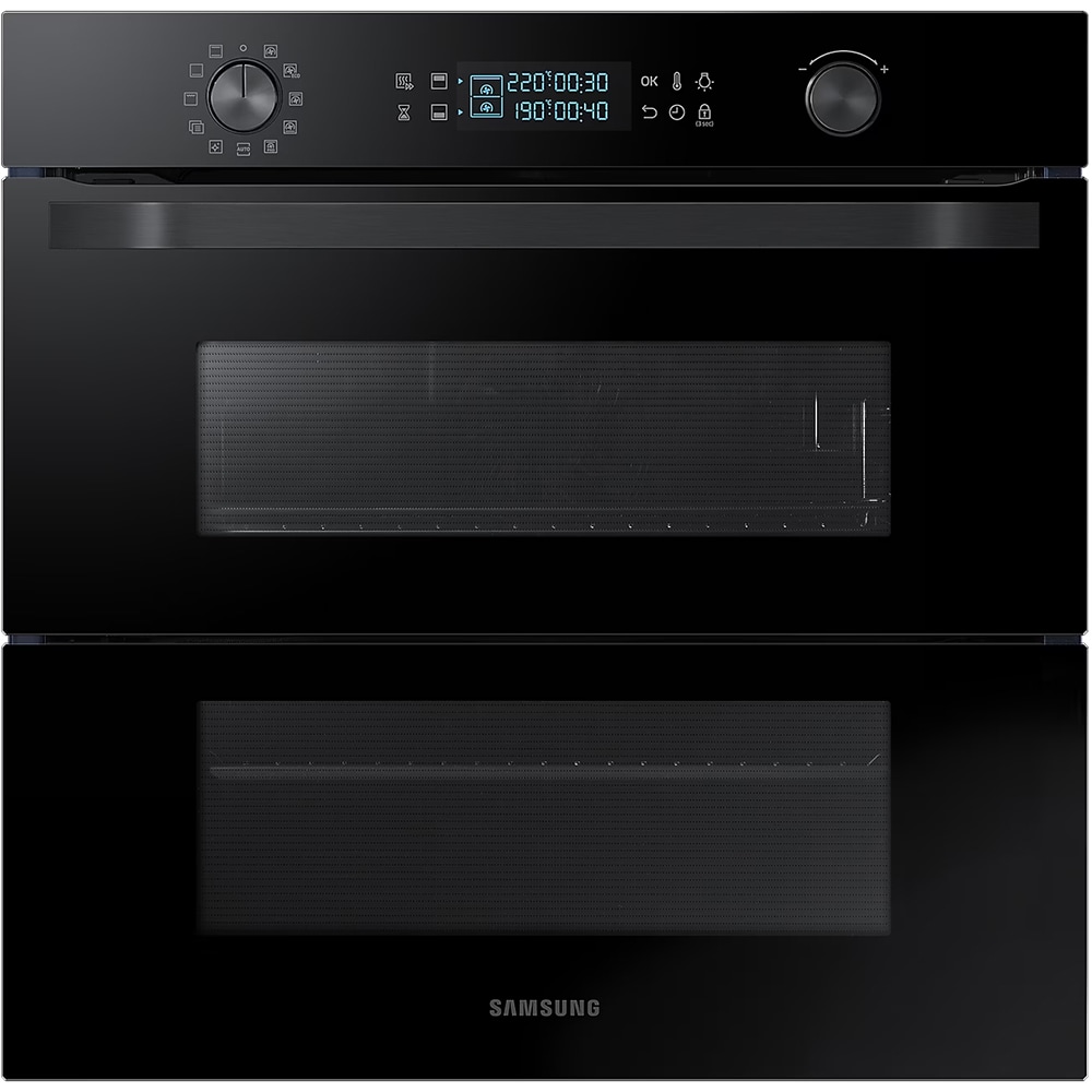 Cuptor incorporabil SAMSUNG Dual Cook Flex NV75R5641RB/OL, Electric, Autocuratare catalitica, 75 l, Clasa A+, Grill, negru