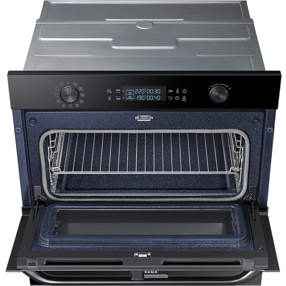 Cuptor incorporabil SAMSUNG Dual Cook Flex NV75R5641RB/OL, Electric, Autocuratare catalitica, 75 l, Clasa A+, Grill, negru