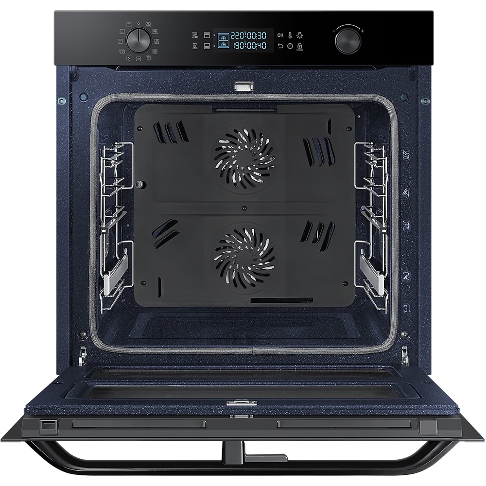 Cuptor incorporabil SAMSUNG Dual Cook Flex NV75R5641RB/OL, Electric, Autocuratare catalitica, 75 l, Clasa A+, Grill, negru