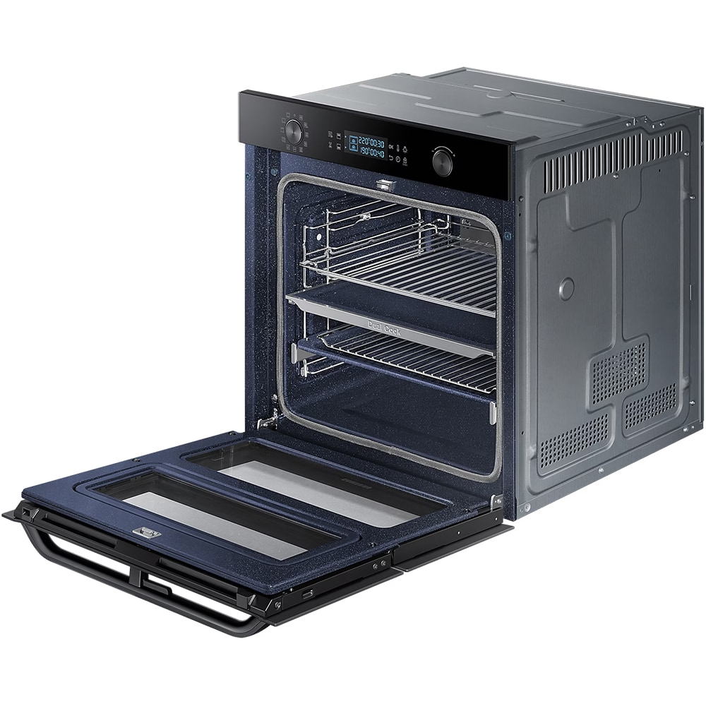 Cuptor incorporabil SAMSUNG Dual Cook Flex NV75R5641RB/OL, Electric, Autocuratare catalitica, 75 l, Clasa A+, Grill, negru