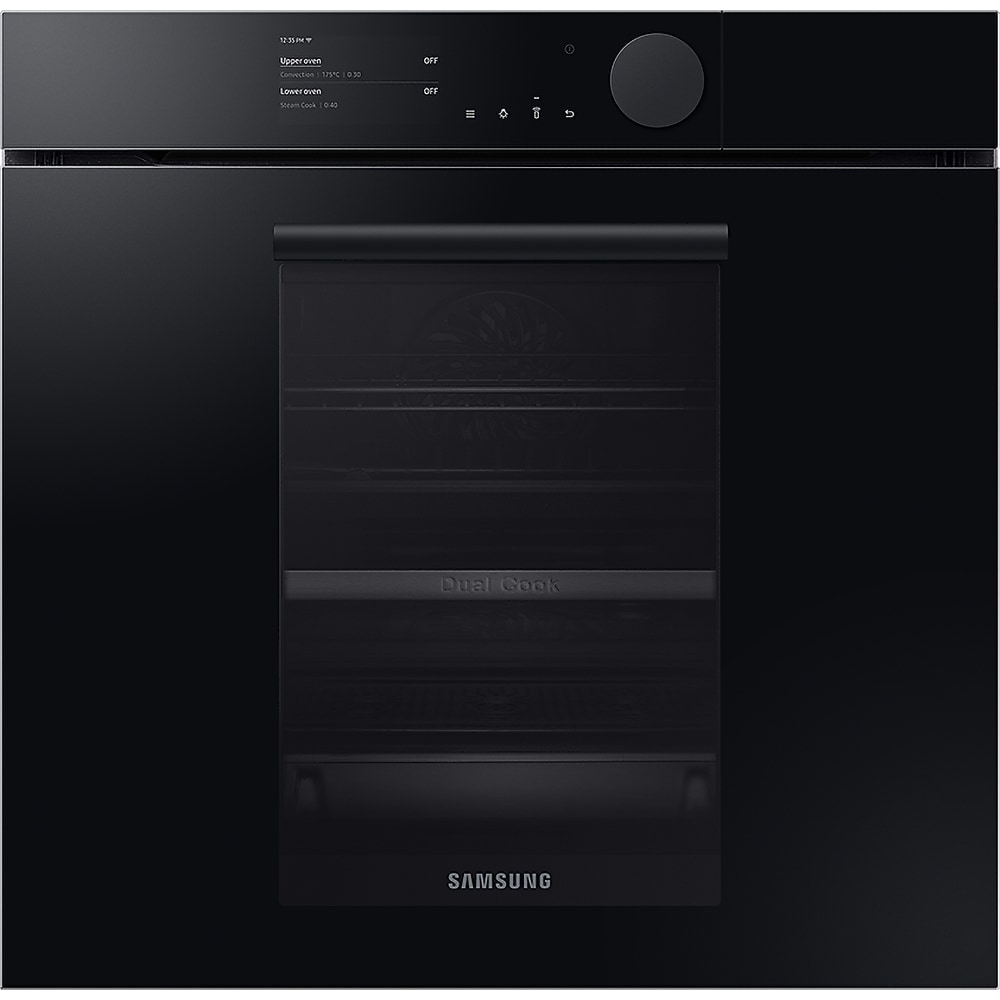 Cuptor incorporabil SAMSUNG NV75T8979RK/EF, Electric, Gatire cu abur, Autocuratare pirolitica, 75 l, Clasa A+, Dual Cook, negru