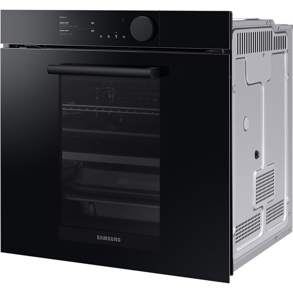 Cuptor incorporabil SAMSUNG NV75T8979RK/EF, Electric, Gatire cu abur, Autocuratare pirolitica, 75 l, Clasa A+, Dual Cook, negru