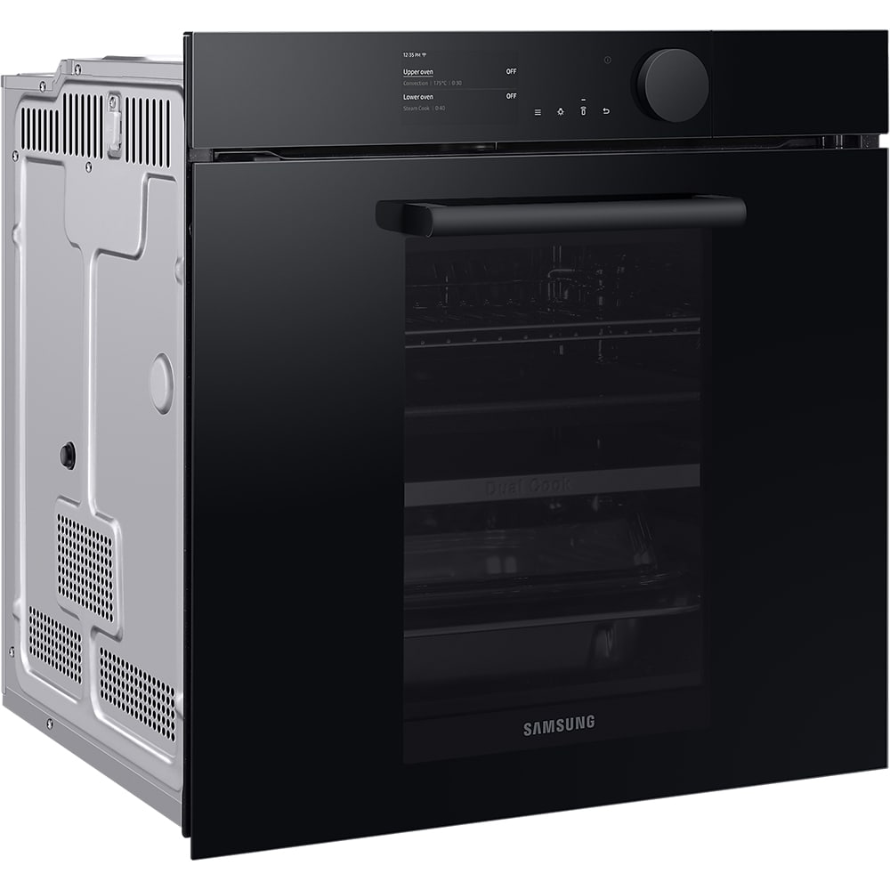 Cuptor incorporabil SAMSUNG NV75T8979RK/EF, Electric, Gatire cu abur, Autocuratare pirolitica, 75 l, Clasa A+, Dual Cook, negru