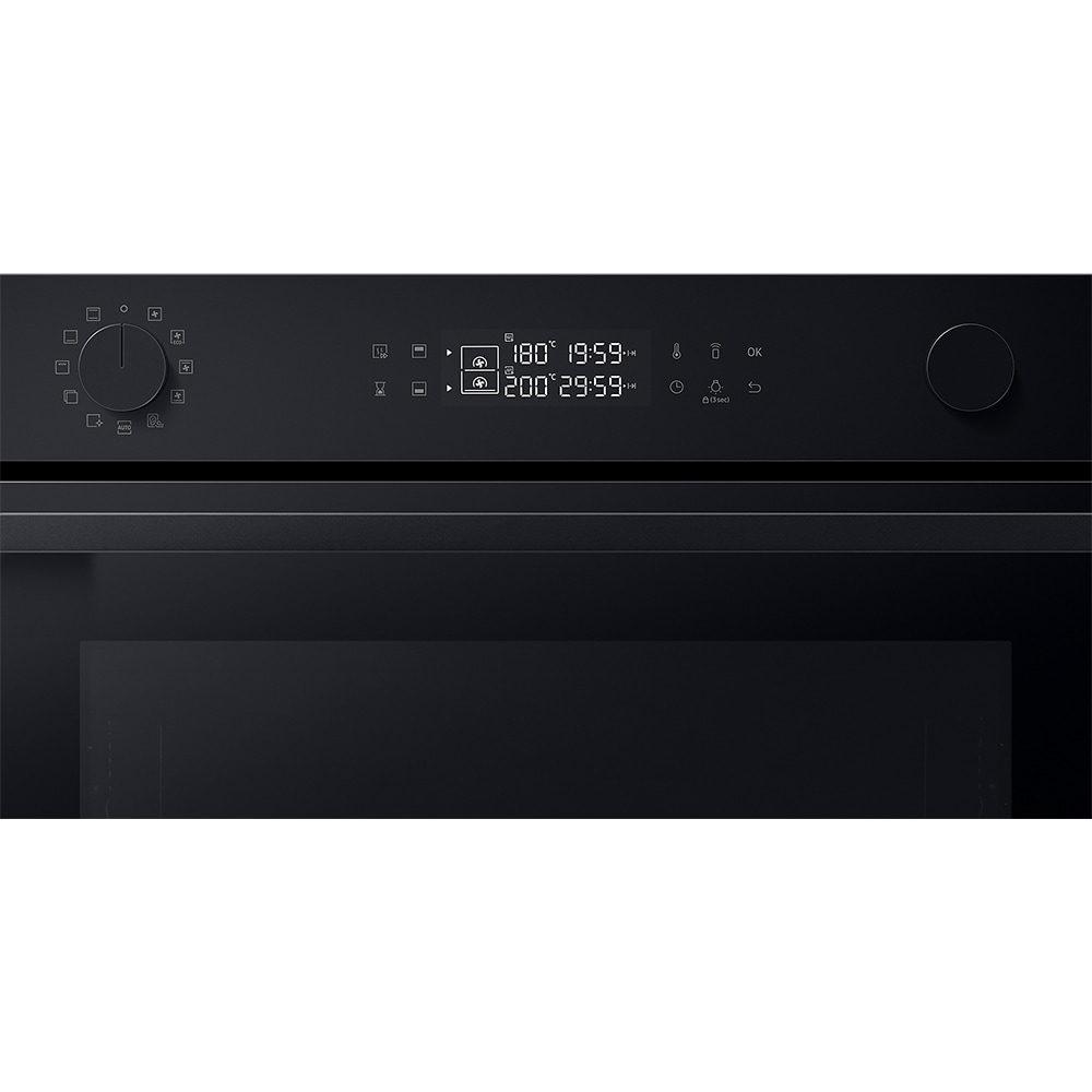 Cuptor incorporabil SAMSUNG NV7B44205AK/U2, Electric, Autocuratare catalitica, 76 l, Clasa A+, Dual Cook, negru