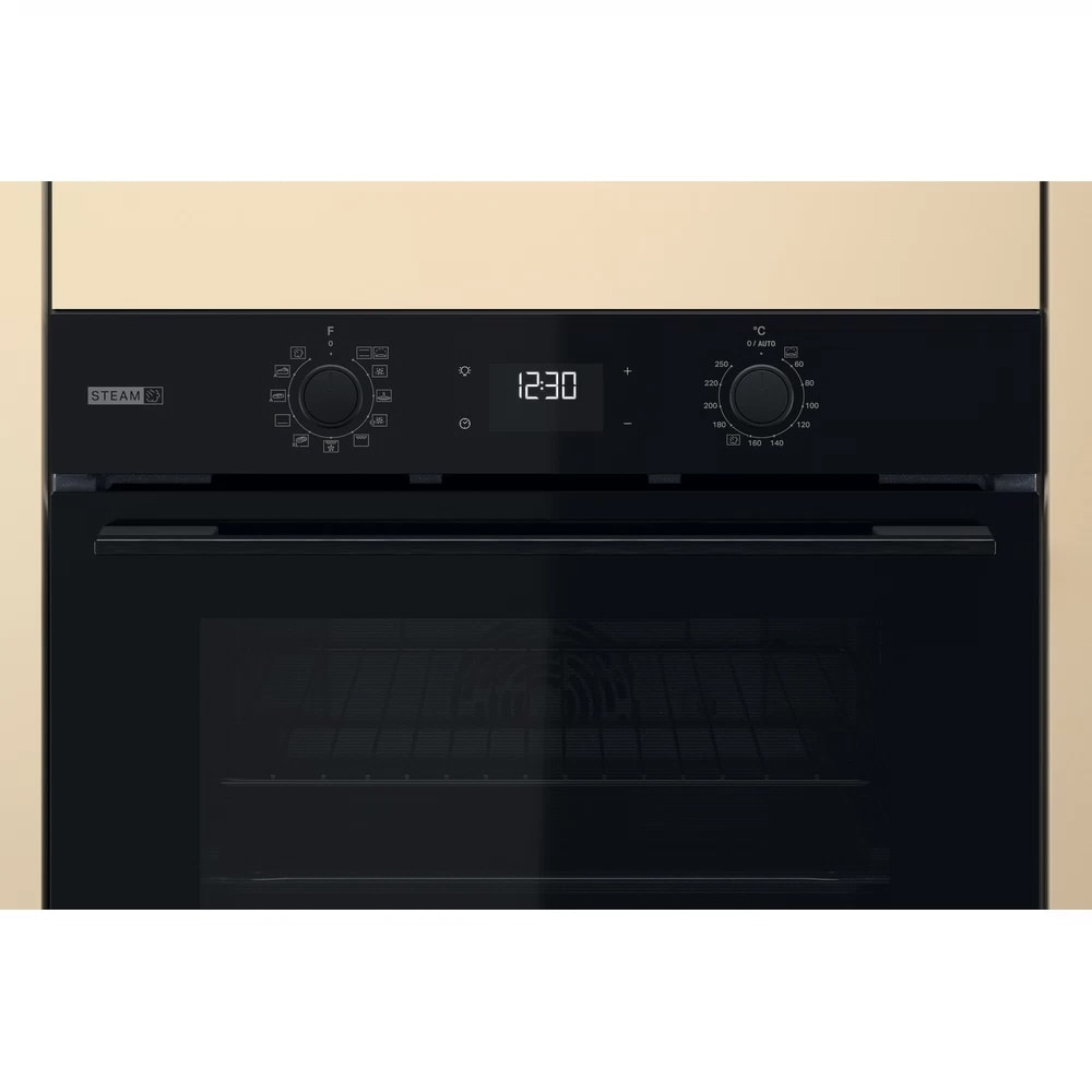 Cuptor incorporabil WHIRLPOOL OMSK58CU1SB, Electric, Gatire cu abur, Autocuratare catalitica, 71 l, Clasa A+, negru