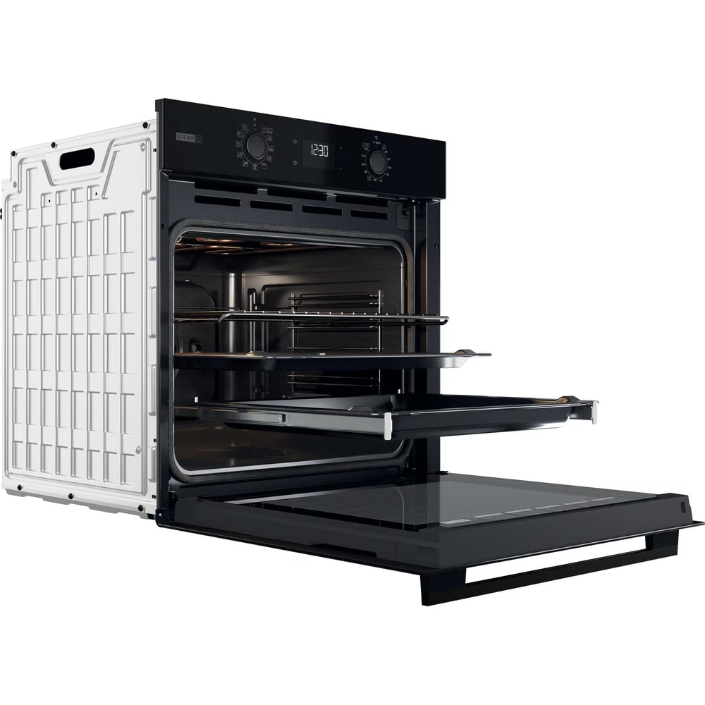 Cuptor incorporabil WHIRLPOOL OMSK58RU1SB, Electric, Gatire cu abur, Autocuratare pirolitica, 71 l, Clasa A+, negru