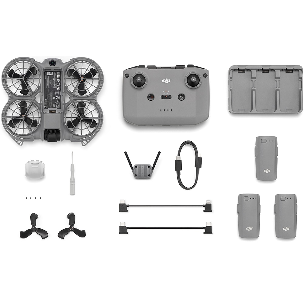 Drona DJI Neo 2 Fly More Combo RC-N3, 4K, Wi-Fi, gri