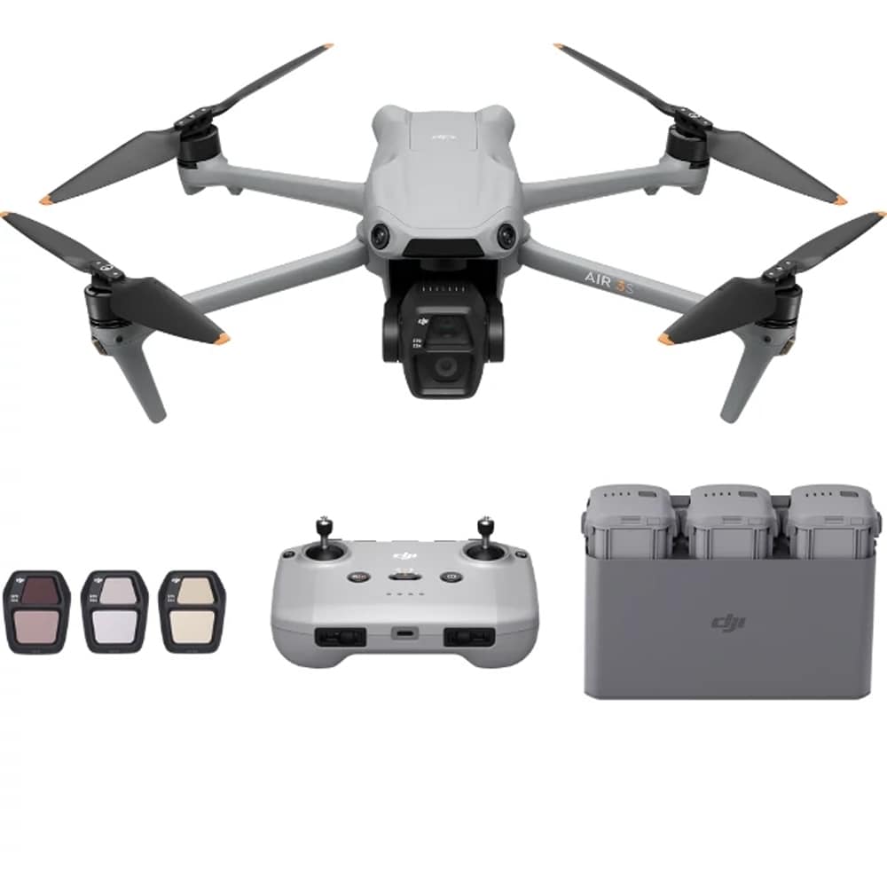 Drona DJI Air 3S Fly More Combo (RC-N3), 4K, Wi-Fi, gri