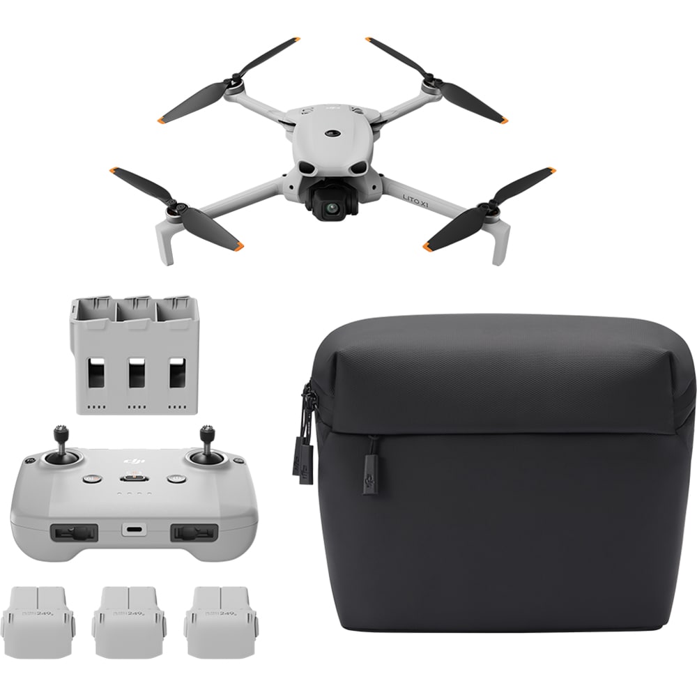 Drona DJI Lito X1 Fly More Combo (DJI RC-N3), 4K, Wi-Fi, Bluethooth, alb