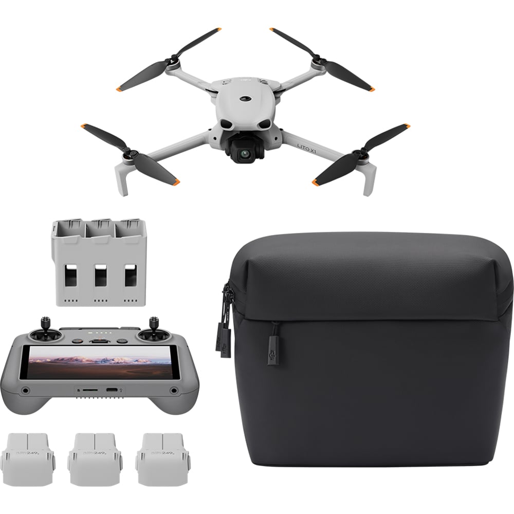 Drona DJI Lito X1 Fly More Combo (DJI RC 2), 4K, Wi-Fi, Bluetooth, alb