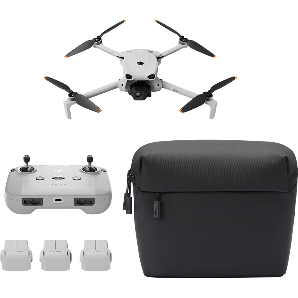 Drona DJI Lito 1 Fly More Combo (DJI RC-N3), 4K, Wi-Fi, Bluetooth, alb