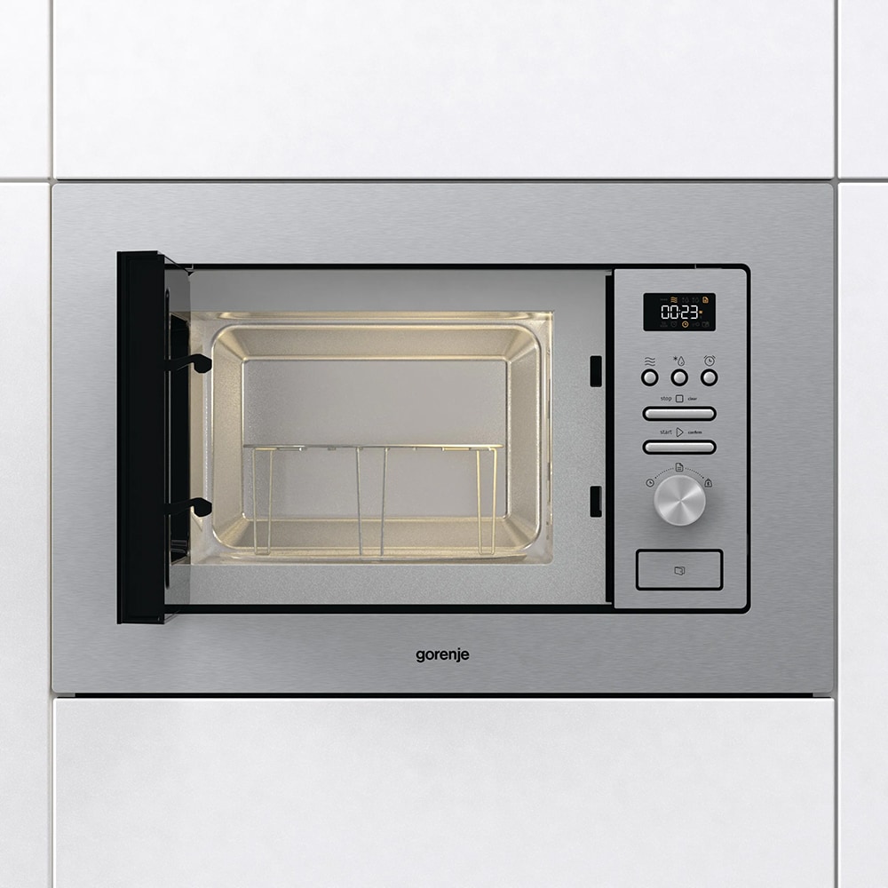 Cuptor cu microunde incorporabil GORENJE BM201AG1X, 20l, 800 W, grill, inox