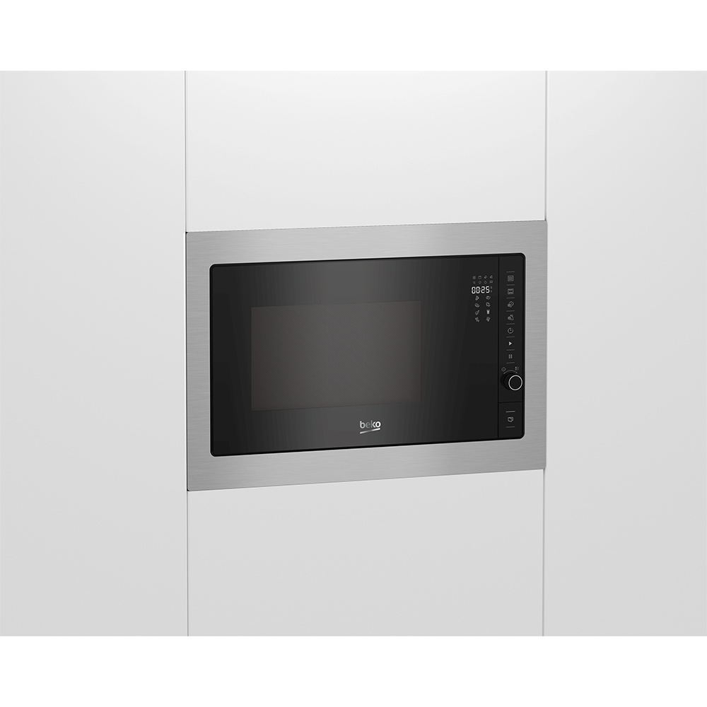Cuptor cu microunde incorporabil BEKO BMGB25332BG, 25l, 900W, Grill, negru-inox