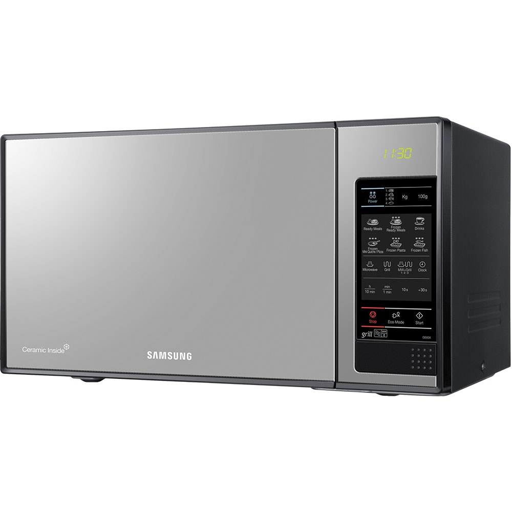 Cuptor microunde cu grill SAMSUNG GE83X/BOL, 800W, 23l, argintiu-negru