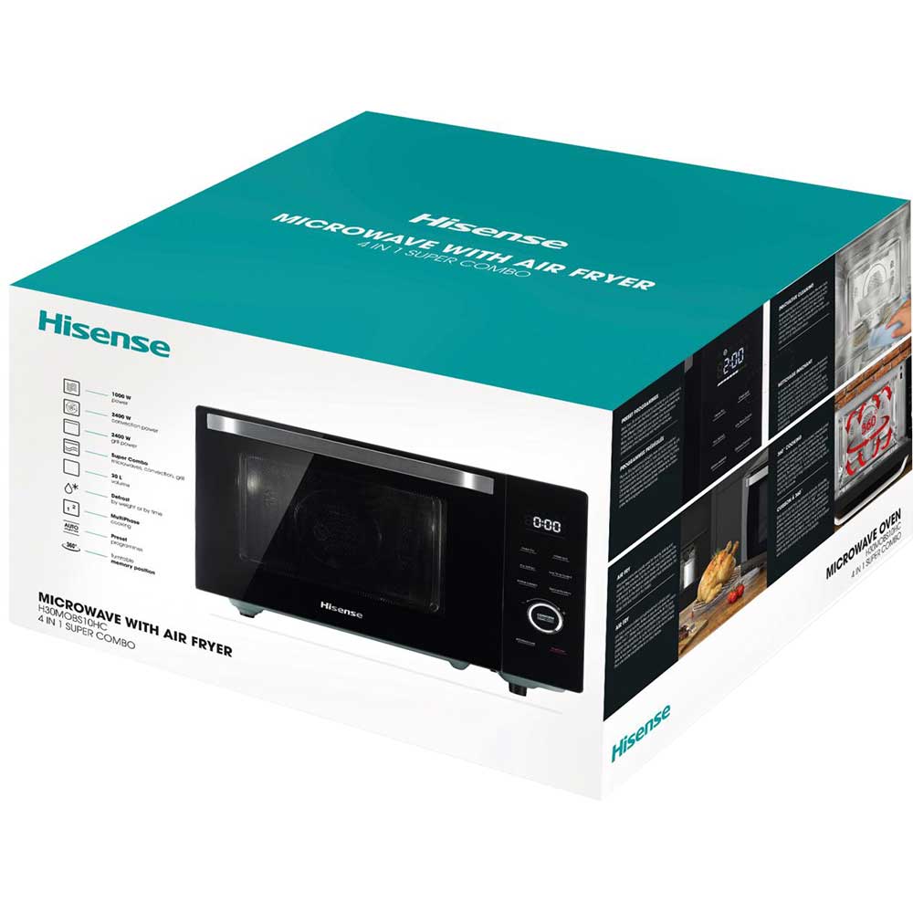 Cuptor microunde cu grill HISENSE H30MOBS10HC, 30l, 1000W, negru