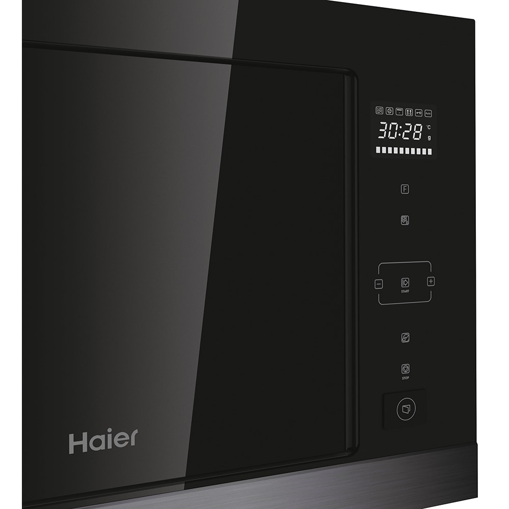 Cuptor cu microunde incorporabil HAIER HOR38G5FT, 28l, 900W, Grill, negru