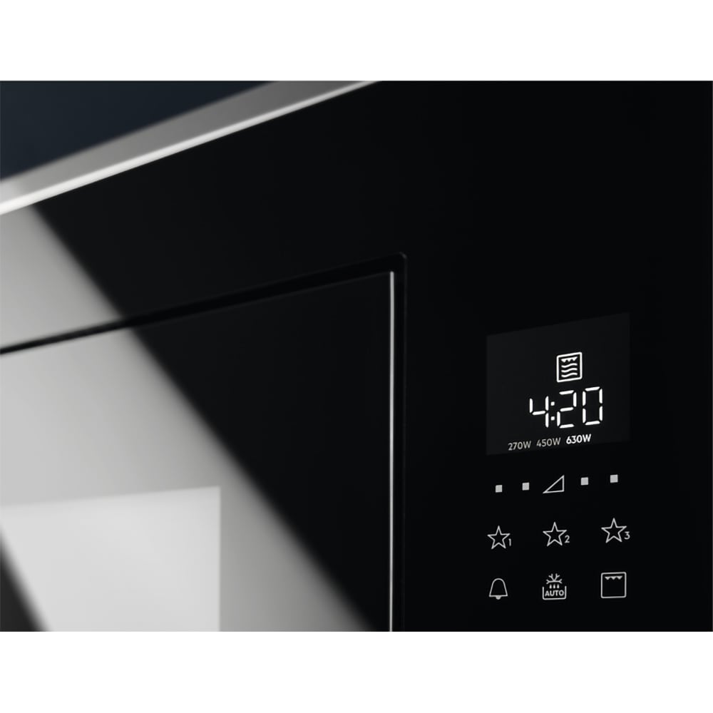 Cuptor cu microunde incorporabil ELECTROLUX KMFD264TEX, 25.3l, 900W, Grill, negru-inox