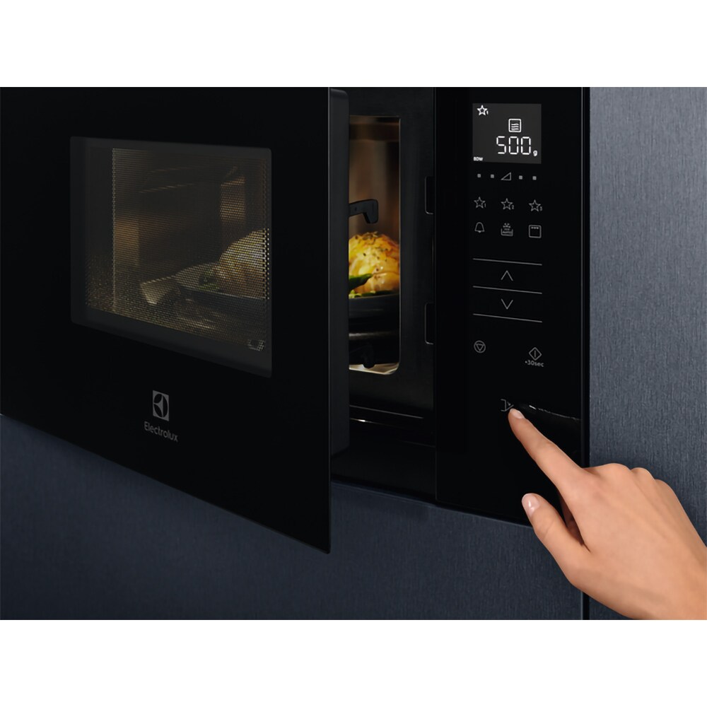Cuptor cu microunde incorporabil ELECTROLUX KMFD264TEX, 25.3l, 900W, Grill, negru-inox