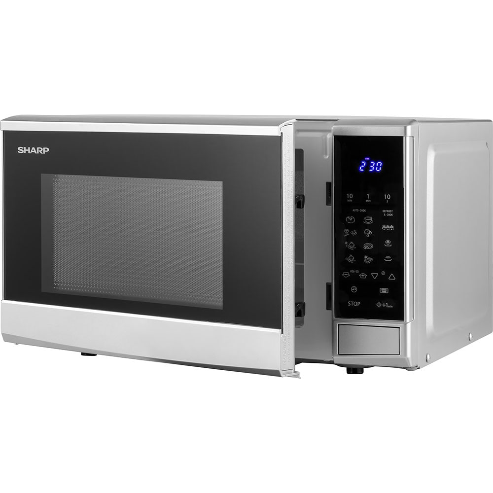 Cuptor microunde SHARP R270S, 20l, 800W, argintiu-negru 