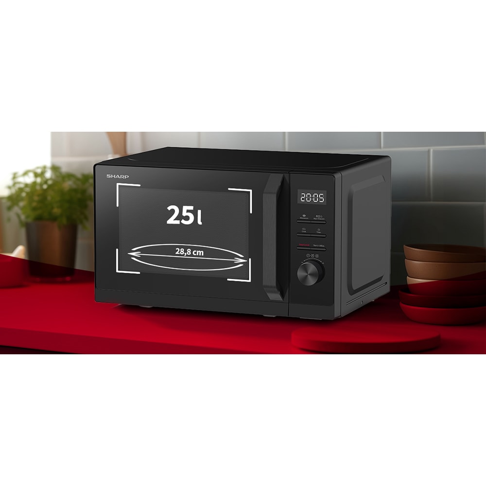 Cuptor microunde SHARP RCS251TB, 25l, 900W, negru