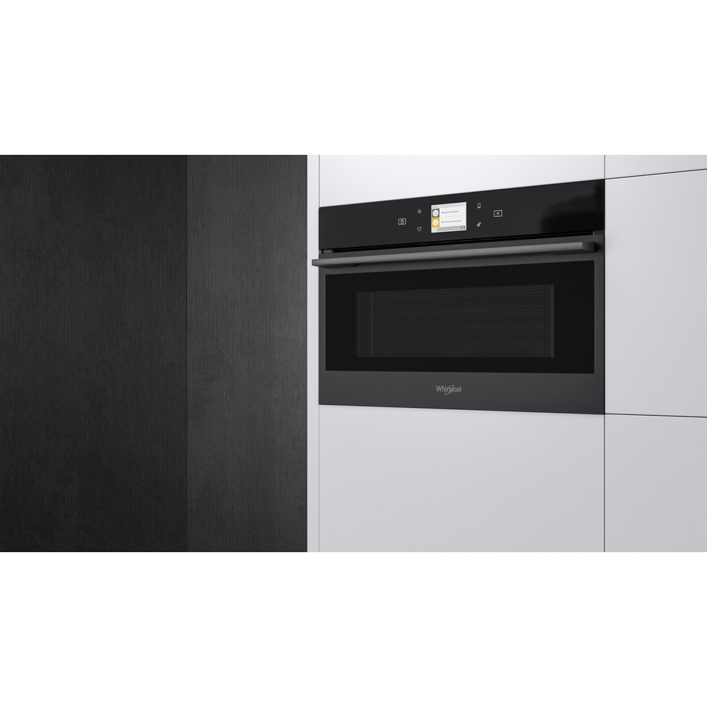 Cuptor cu microunde incorporabil WHIRLPOOL W9 MD260 BSS, 31l, 1000W, Grill, negru
