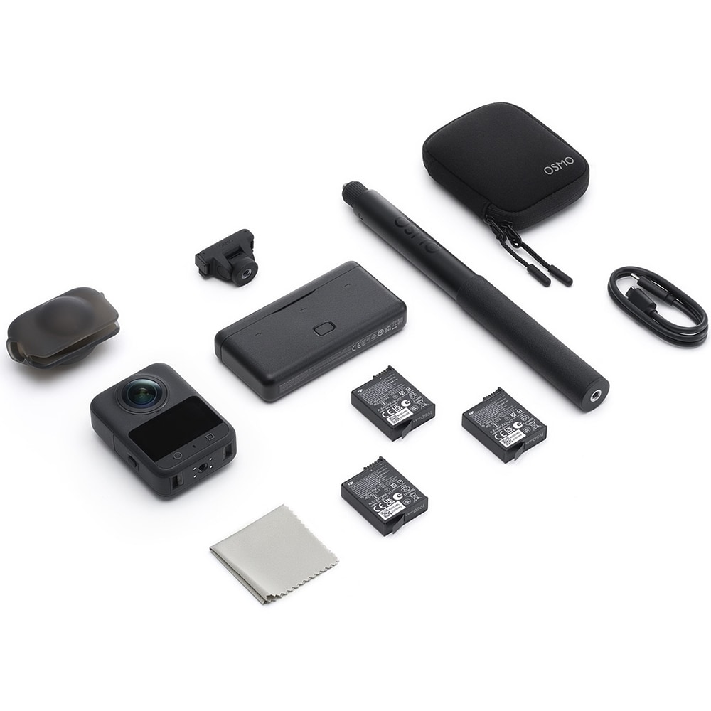 Camera de actiune DJI Osmo 360 Adventure Combo, Wi-Fi, Bluetooth, negru