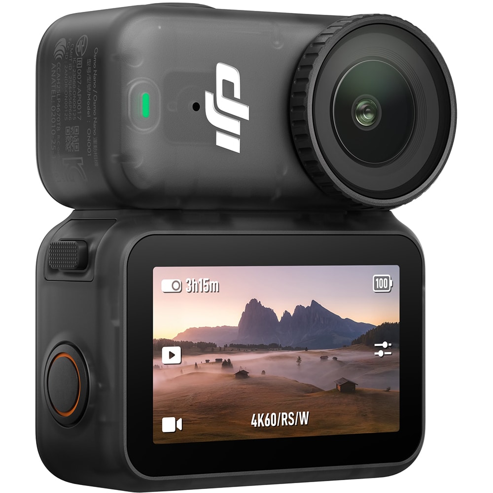 Camera de actiune DJI Osmo Nano (128 GB), 4K, Wi-Fi, negru