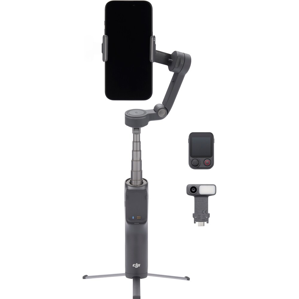 Stabilizator imagine DJI Osmo Mobile 8P Advanced Tracking Combo, Bluetooth, 3 axe, gri