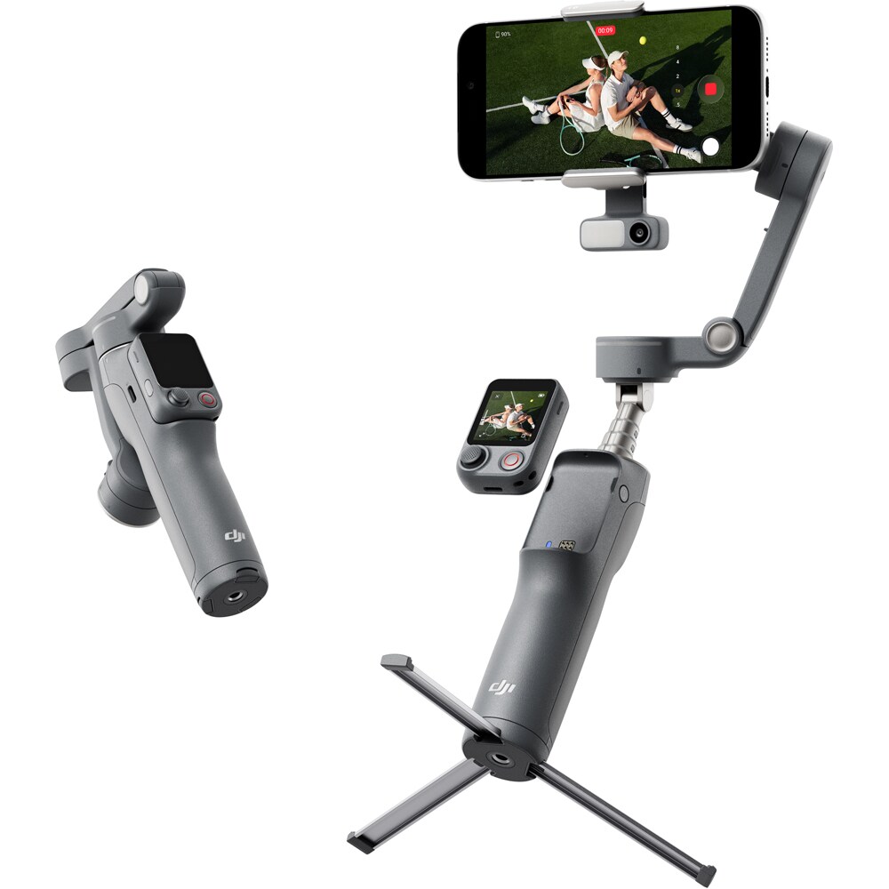 Stabilizator imagine DJI Osmo Mobile 8P Advanced Tracking Combo, Bluetooth, 3 axe, gri