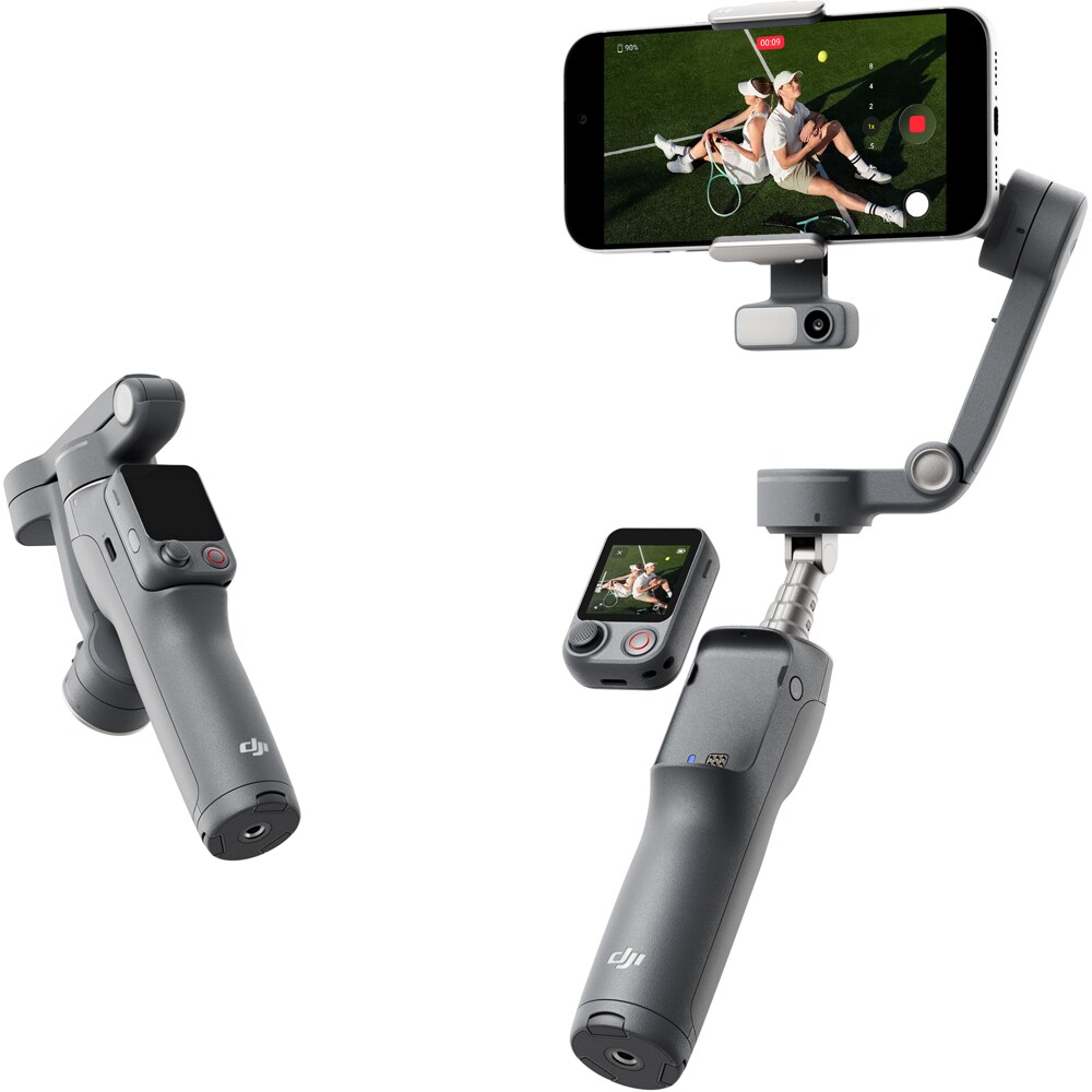 Stabilizator imagine DJI Osmo Mobile 8P Advanced Tracking Combo, Bluetooth, 3 axe, gri