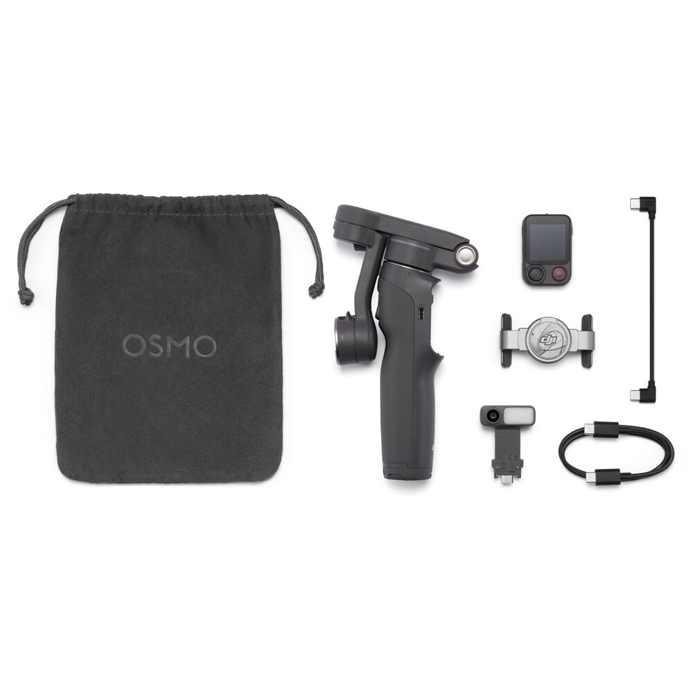 Stabilizator imagine DJI Osmo Mobile 8P Advanced Tracking Combo, Bluetooth, 3 axe, gri