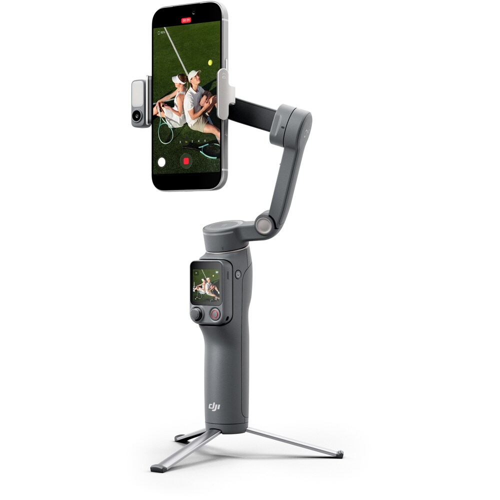 Stabilizator imagine DJI Osmo Mobile 8P Advanced Tracking Combo, Bluetooth, 3 axe, gri