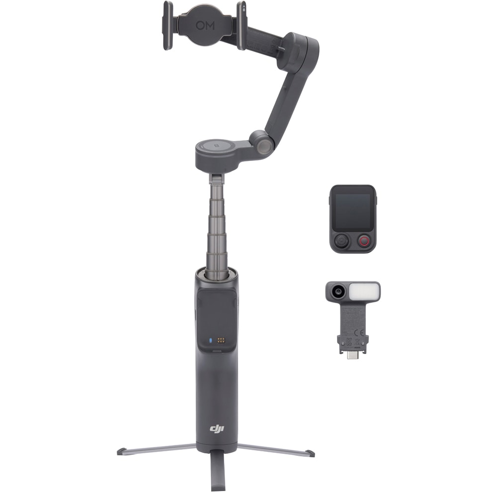Stabilizator imagine DJI Osmo Mobile 8P Advanced Tracking Combo, Bluetooth, 3 axe, gri